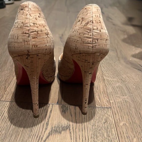 Christian Louboutin peep toe cork heels size 36 - Picture 4 of 6